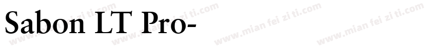 Sabon LT Pro字体转换